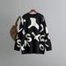 girl Cross-Border Russian 2024 Autumn Winter New Knitted Sweater Women Mid-Length Jacquard Loose Base Shirt Top_ecoleips.com