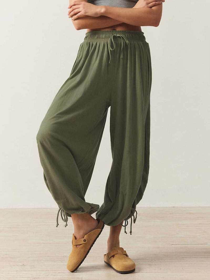 Summer Women's Slimming Casual Drawstring Lantern Pants European American Style Cross Border 2026 Clothing_ecoleips.com