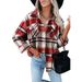 Cross-Border European And American Foreign Trade Clothing 2026 Autumn Winter New Women's Plaid Shirt Woolen_ecoleips.com