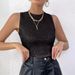 2024 Spring Summer Cross-Borde's New Sequin Solid Color Slim Fit Personality Vest Fashion Casual Small T-Shirt_ecoleips.com