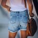 Women's Clothing Street Fashionista Ripped Straight Pants Women's Wide Leg Denim Shorts_ecoleips.com