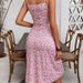 Live-Action Floral Print Slit Camisole Dress_ecoleips.com