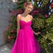 Women's Clothing Dress Suspender Skirt Solid Color Medium Length Skirt Bow Mesh Dress_ecoleips.com