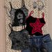 Summer Camisole Tank Top for Women Sexy Slim Fit Sleeveless Red Black Five Pointed Star Print European American Style_ecoleips.com