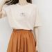 Short Sleeve Korean Version Crew Neck T-Shirt Women's Summer Loose Plant Print Casual Solid Color Student Half Sleeve Top_ecoleips.com