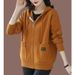 K Women's New Fashion Cardigan Coat With Zipper And Hooded Knitted Top_ecoleips.com
