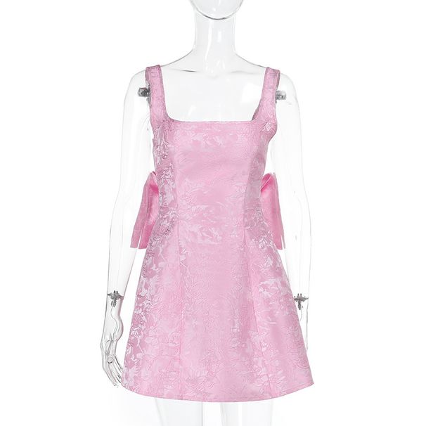 Women's Bodycon Dress Slim Fit Square Neck Bow Elegant Sexy New Spring Clothing_ecoleips.com