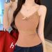 Bow-tie Pure-desire Hot Girl Outerwear Thin Camisole, New Autumn-winter Lace Trim Top For Inner And Outer Wear,_ecoleips.com