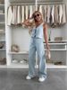 K New Sleeveless Lace Up Vest, Lace Up Wide Leg Jeans, Fashionable Denim Suit For Women_ecoleips.com