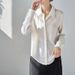 2025 2025 Spring Autumn New White With Women's High End Hidden Button Design For Commuting OL And Vertical Professional Dress_ecoleips.com