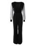 Women's clothing ready-made mesh jumpsuits with powdered splicing_ecoleips.com