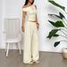 Women's Wide Leg Pants Vest Two-Piece Set Casual Vacation Wear Spring Summer_ecoleips.com