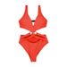 Women's Clothing Sexy Solid Color Bikini Set Style Exclusive Quick-Dry Polyester, Modest Coverage, Beach & Pool Ready_ecoleips.com