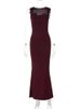 Mozision Square Collar Sleeveless Sexy Maxi Dress For Woman Fashion Spring Summer New High Waist Bodycon Club Party Long Dress_ecoleips.com