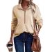 Women's Lightweight V-Neck Pullover – Half-Zip Sweatshirt For Fall (S-XXL, Polyester Blend)_ecoleips.com