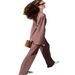 Women's Lazy Style Pajama Set Modal Loose Casual Home Wear Spring Summer_ecoleips.com