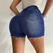 Cross-border European And American Denim Shorts 2025 Summer Collection, New High-waisted Slimming Handmade Beaded Ripped_ecoleips.com