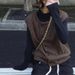 Women's crew neck knitted casual vest_ecoleips.com