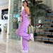 Women's Slim Fit Fashion Vest And High-Waisted Wide-Leg Pants Set Spring Summer Elegant Outfit for Casual Occasions_ecoleips.com