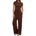 Women's Wide Leg Pants Long Sleeved Solid Color Casual Suit European And American Style Spring Summer Commuter Fashion 2026 New_ecoleips.com