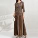 Flared Skirt Wide Leg Pants Autumn New Loose Metallic Shiny Suit Women Fashion High-end Women's Clothing_ecoleips.com