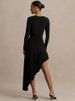 JULISSA MO Irregular Long Sleeve Ruched Women Maxi Dress Green Metal Button High Waist Dress Autumn Slim Elegant Party Clubwear_ecoleips.com