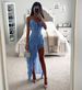 Women's clothing trade independent station new sexy suspender irregular color dress_ecoleips.com