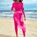 Muslim Swimsuit Women's One-Piece Swimsuit With Skirt Long Sleeve Beachwear Sun Protection Two-Piece Set Swimming Suit_ecoleips.com