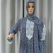 New Ethnic Style Lace Zipper Scarf Long Sleeve Set Abaya Muslim Women Floral Prayer Dress_ecoleips.com