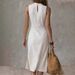 Women's Clothing Women's Sleeveless Solid Color Vest High Slit Elegant Mid Length Knitted Dress For Formal & Casual For Women_ecoleips.com