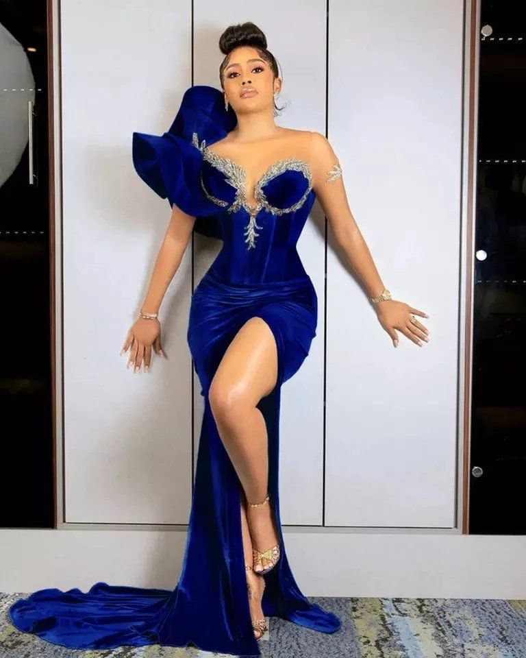 Women's Evening Dress 2023 New Lace Sexy Backless Trailing Wedding Dress Slim Fit Deep V wedding dress_ecoleips.com