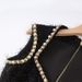 K High End Nail Bead Coarse Tweed Pearl Trimmed Sleeveless Dress With Cinched Waist And Socialite Style Short Skirt_ecoleips.com