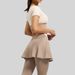 Women's High Waist Yoga Set Faux Two Piece Nude Feel Sports Fitness Running Hip Lifting Fitness Outfit_ecoleips.com