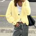 Minimalist Button-Up Knit Cardigan – Oversized Long-Sleeve Open-Front Sweater For Women (V-Neck, Solid Colors, Effortless Resort & Daily Wear)_ecoleips.com