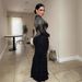 Women's Clothing Hot Diamond Backless Elastic Hip Wrapped See Through Dress_ecoleips.com