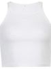 Casual White Sleeveless Cotton Cami Top Women Fashion Ribbed Crop Top Tees Ladies Basic Fitness Camisole Summer 2024_ecoleips.com