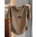 Women's 100% Cotton Short Sleeve T-Shirt – Slim Fit With Waist Ruffles & Structured Shoulder_ecoleips.com