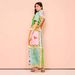Foreign Trade 2025 Spring New European And American Women's Fashion Elegant Printed Cardigan Collar Tie Dress_ecoleips.com