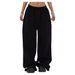 High Waist Drawstring Loose European And American Hot Girl Style Jazz Dance Hiphop Sports Pants For Women_ecoleips.com