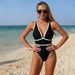 European And American Style Slimming One Piece Swimsuit Sexy Bikini Beach Vacation Swimwear In Stock_ecoleips.com