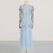 Women's Clothing Temperamental Lady Style Two Piece Suit Summer New Heavy Embroidery Top Long Mesh Skirt Suit For Women_ecoleips.com