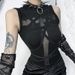 Women's Slim Fit Sleeveless Vest Dark Trendy Cross Strap Top New Summer Style Sexy Girl_ecoleips.com