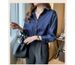 Spring Women's Clothing Women's Niche Top Retro Hong Kong Flavor White Striped Shirt Design Sense Light And Familiar Stacked Shirt_ecoleips.com