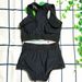 2023 New Letter Conservative Sports Two-Piece High-Waisted Bikini Women's Swimsuit_ecoleips.com