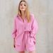Women's Clothing New Summer 100% Cotton Zou Yarn Lapel Button Three Quarter Sleeve Casual Shirt Shorts Two Piece Suit_ecoleips.com