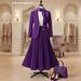 Plus Size Women's Elegant Solid Color Cardigan Jacket And Pleated Straight Long Skirt Set European American Style Loose Fit_ecoleips.com
