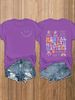 Mental Health Matters Women's Tee - Positive Graphic, Casual Black Oversized Top_ecoleips.com
