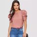 Women's Slim Fit Round Neck Blouse Lantern Sleeve Casual Elegant Fashion Top With Buttons Solid Color American Style For Spring/Autumn Summer_ecoleips.com