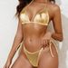 INS European American Retro Sexy Hot Girl Strapless Three-piece Bikini, Flattering Skin Tone, Suitable Beach Photos And_ecoleips.com