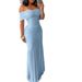 Women's Clothing Women's Solid Color Off Shoulder Fishtail Dress Three Dimensional Pleats Slim Fit Waist Cinching Mesh Panel Skirt_ecoleips.com